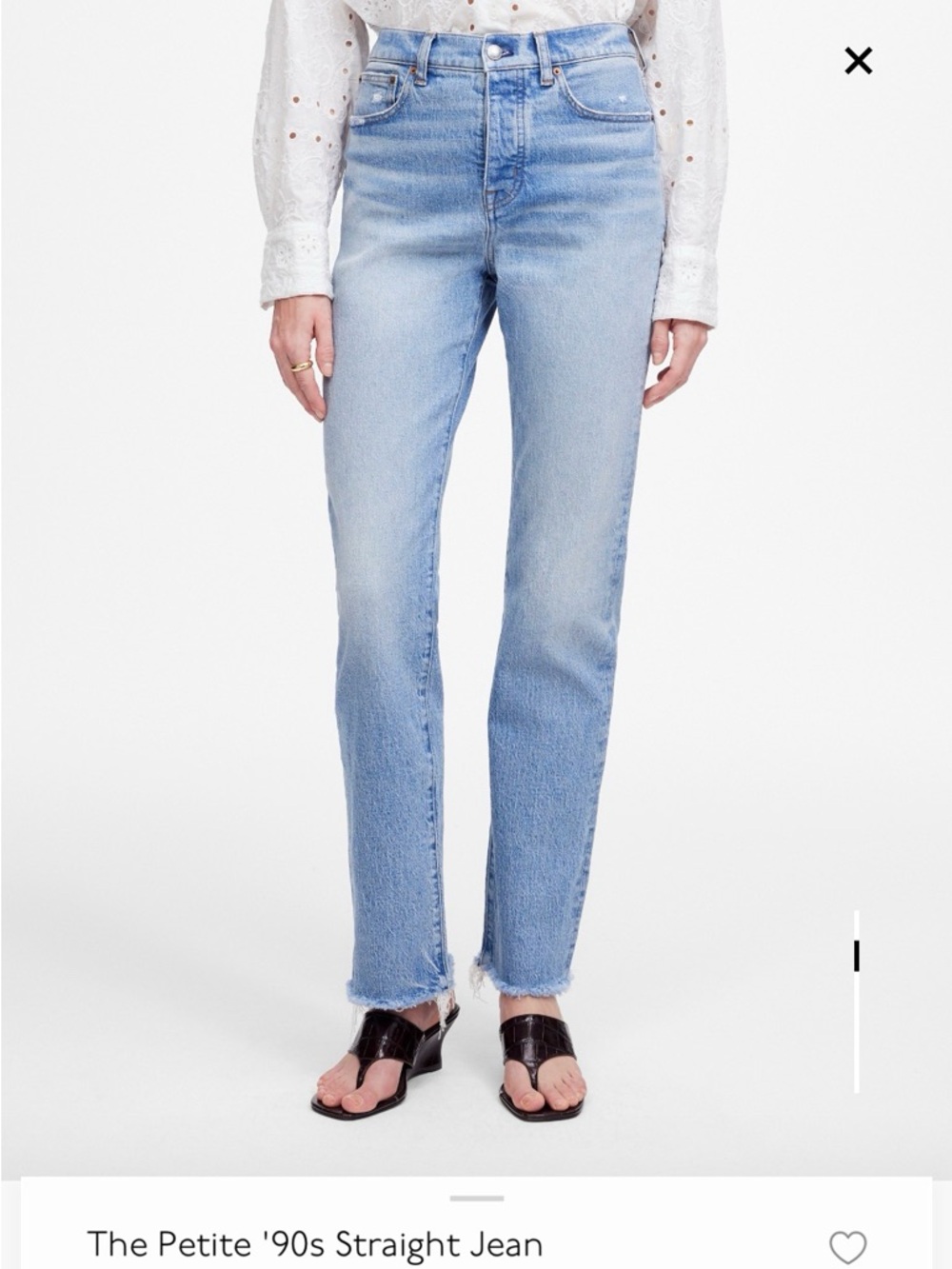 Madewell Light Blue Petite '90s Straight Jeans